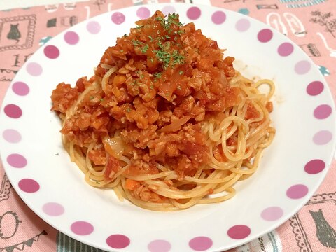 大豆ミートのボロネーゼパスタ